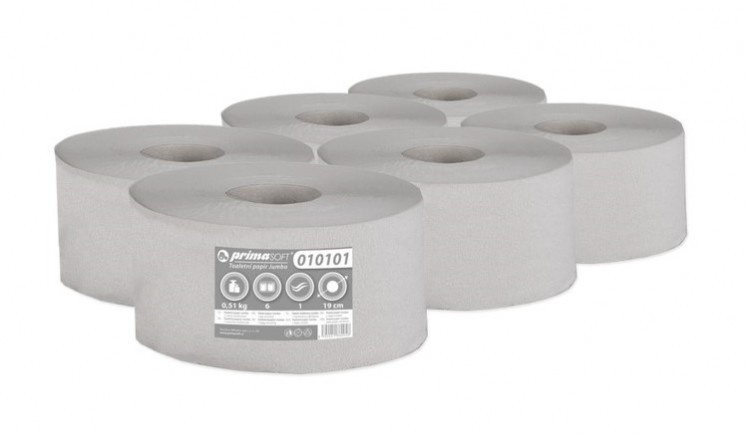 TP Jumbo 1vr. šedý 190mm | Papírové a hygienické výrobky - Toaletní papíry - TP do zásobníků
